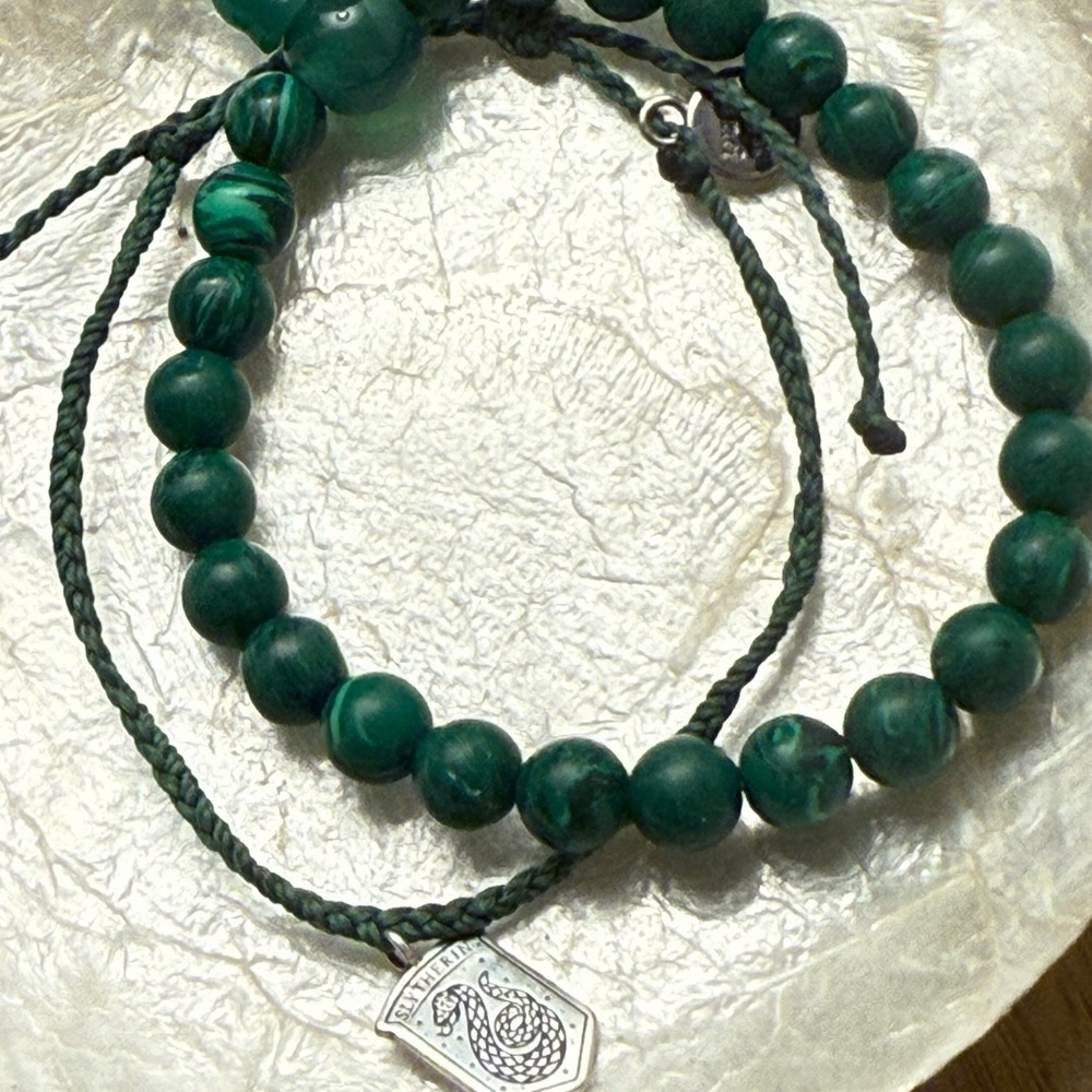 Fan-Inspired Slytherin™ Bracelet Stack 🐍 🔮
